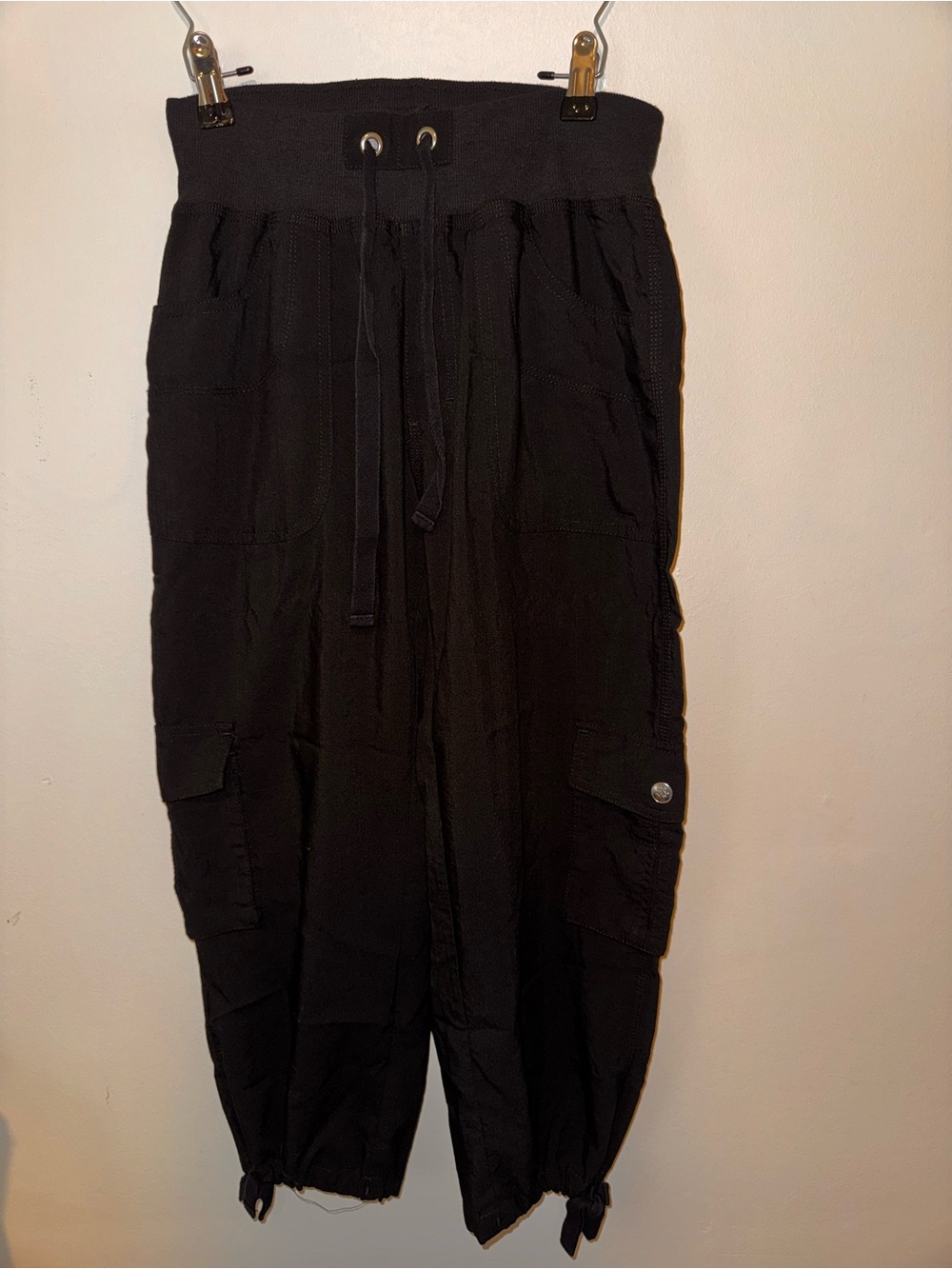 And1 Black Cargo Jogger Pants with Drawstring